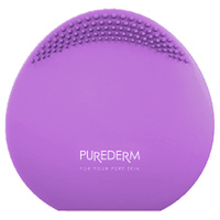 PUREDERM Silicone Travel Sonic Facial Cleansing And Massage Brush, Purple