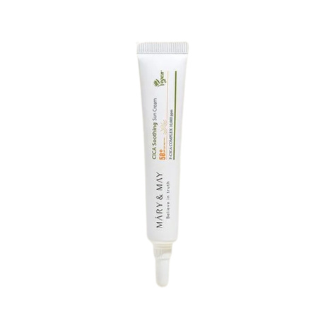 Mary&May CICA Soothing Sun Cream SPF50+ PA++++ 12 g (mini) - kojący krem przeciwsłoneczny