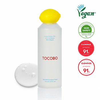 TOCOBO AHA BHA Lemon Toner 150mL - Toner o działaniu złuszczającym