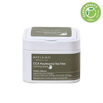 Mary&May CICA Houttuynia Tea Tree Calming Mask, 30szt