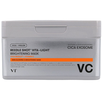 VT Cosmetics - Reedle shot Vita-light brightening mask 30 sztuk - rozjaśniające maski w płachcie z witaminą C