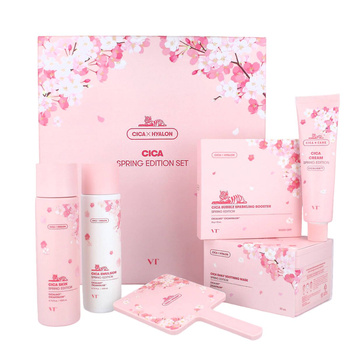 VT Cosmetics Cica Spring Edition Set (Mask + Cream + Emulsion + Toner + Booster + Mirror)