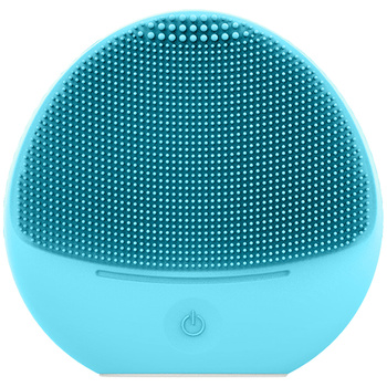 PUREDERM Silicone Travel Sonic Facial Cleansing and Massage Brush, Turquoise