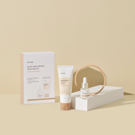 iUNIK Black Snail Edition Skin Care Set ( Cream 60ml + Serum 15ml )