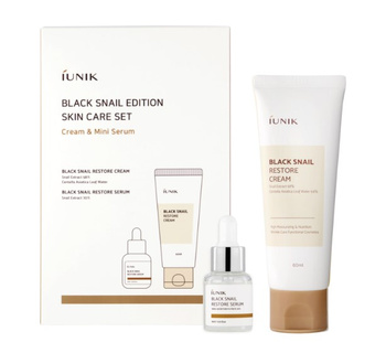 iUNIK Black Snail Edition Skin Care Set ( Cream 60ml + Serum 15ml )