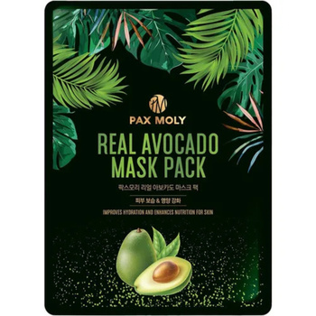 PAX MOLY Moisturizing and nourishing sheet mask with avocado extract, 25 ml