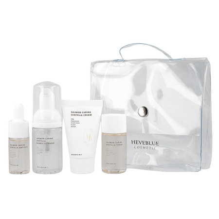 HEVEBLUE Salmon Caring Centella Special Travel Kit Bag
