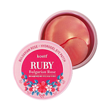 PETITFEE - Koelf Ruby & Bulgarian Rose Hydrogel Eye Patch, 60ea