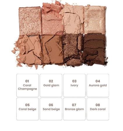Heimish Dailism Eye Palette Nudie Coral 14g - Paleta cieni do powiek