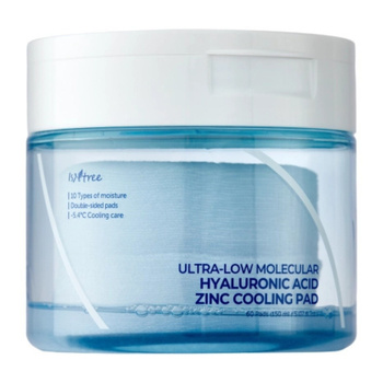 ISNTREE Ultra-Low Molecular Hyaluronic Acid Zinc Cooling Pad 60 ea
