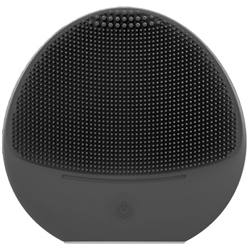 PUREDERM Silicone Travel Sonic Facial Cleansing and Massage Brush, Black