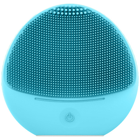 PUREDERM Silicone Travel Sonic Facial Cleansing and Massage Brush, Turquoise