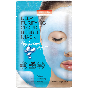 PUREDERM - Korean, vegan bubble face mask with hyaluronic acid, 20g