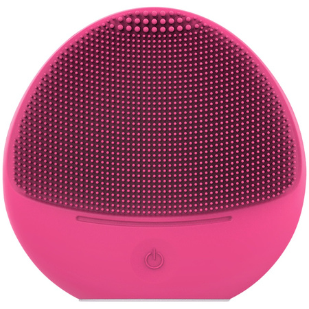 PUREDERM Silicone Travel Sonic Facial Cleansing and Massage Brush, Pink