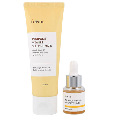 iUNIK SET Propolis Edition ( Propolis Sleeping Mask 60ml + Propolis Serum 15ml)