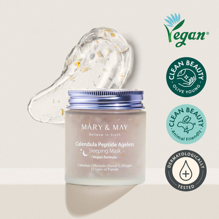 Mary&May Calendula Peptide Ageless Sleeping Mask 110g - Maska na noc o działaniu przeciwstarzeniowym