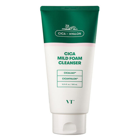 VT Cosmetic Cica Mild Foam Cleanser 300 ml - Delikatna pianka oczyszczająca z wąkrotą azjatycką
