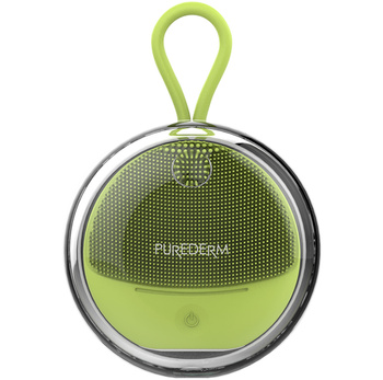 PUREDERM - Silicone Travel Sonic Facial Cleansing and Massage Brush, Green