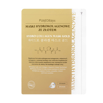 PUREDERM Hydro Collagen Mask Gold, 25 pcs