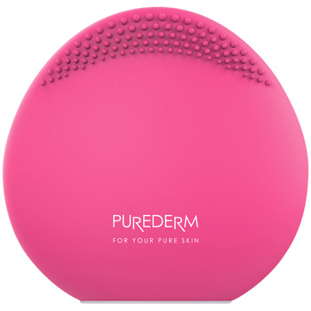 PUREDERM Silicone Travel Sonic Facial Cleansing and Massage Brush, Pink