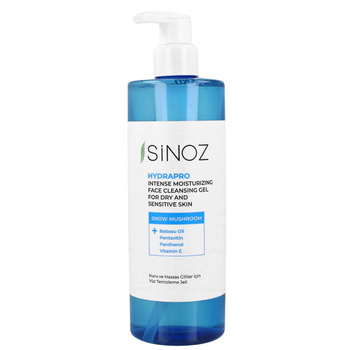 Sinoz - Hydrapro Intense Moisturizing Face Cleansing Gel for Dry & Sensitive Skin - Intensywnie Nawilżający Żel do Mycia Twarzy dla Skóry Suchej i Wrażliwej, 400ml