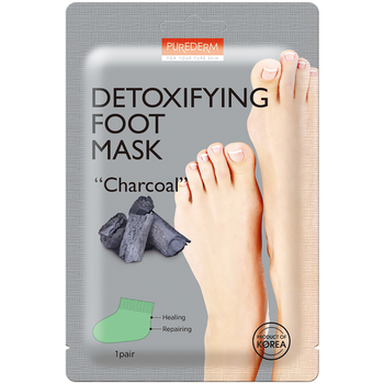 PUREDERM Detoxifying Foot Mask Charcoal 34 g - Oczyszczająca maseczka do stóp z węglem