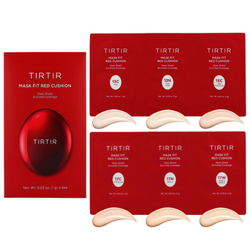 TIRTIR Mask Fit Red Cushion 6 Shade Trial Kit (13C, 13N, 15C, 17C, 17N, 17W)