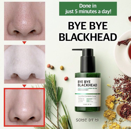 SOME BY MI Bye Bye Blackhead 30 Days Miracle Green Tea Tox Bubble Cleanser 120 ml