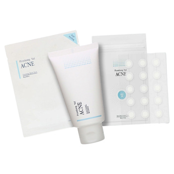 Pyunkang Yul ACNE SET (Facial Cleanser 120 ml + Spot Patch Super Thin 1 pc + Dressing Mask Pack 1 pc) - a set of cosmetics for acne skin
