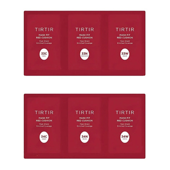 TIRTIR Mask Fit Red Cushion 6 Shade Trial Kit (33C/33N/33W,34C/34N/34W)