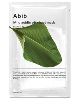 ABIB Mild Acidic pH Sheet Mask Heartleaf Fit 30 ml