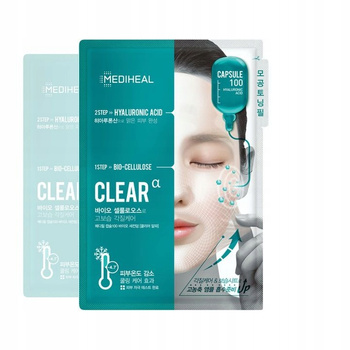 MEDIHEAL Capsule 100 Mask 23 ml + 4 ml - Maska 2-etapowa z kwasem hialuronowym do każdego rodzaju cery
