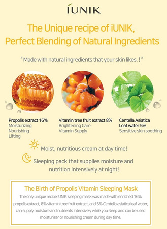 iUNIK Propolis Vitamin Sleeping Mask 60ml