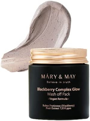 Mary&May Blackberry Complex Glow Washoff Pack 125g - Rozjaśniająco-ujędrniająca maseczka do twarzy