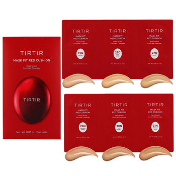 TIRTIR Mask Fit Red Cushion 6 Shade Trial Kit (25N, 27C, 27N, 29N, 30N, 31N)