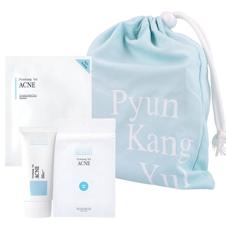 Pyunkang Yul mini SET (ACNE Cream 50 ml + ACNE Spot Patch Super Thin 15 szt. + Acne Dressing Mask Pack 15 g)