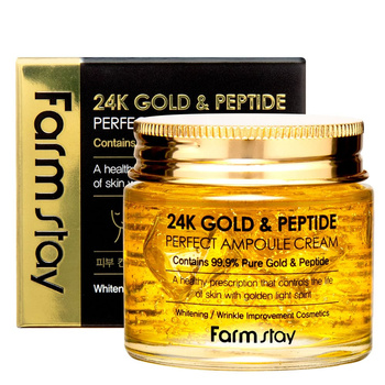 FARMSTAY 24K Gold & Peptide Perfect Ampoule Cream 80ml