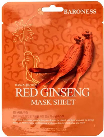 BARONESS Red Ginseng Mask Sheet, 21g