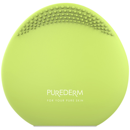 PUREDERM - Silicone Travel Sonic Facial Cleansing and Massage Brush, Green