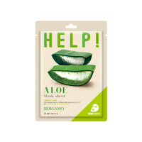 BERGAMO Help! Aloe Mask Sheet 25 ml - Nawilżająca maska w płachcie BERGAMO Help! z aloesem