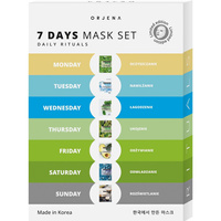 ORJENA - 7 Days Mask Set Daily Rituals, 7 x 23ml - Zestaw masek w płachcie na 7 dni